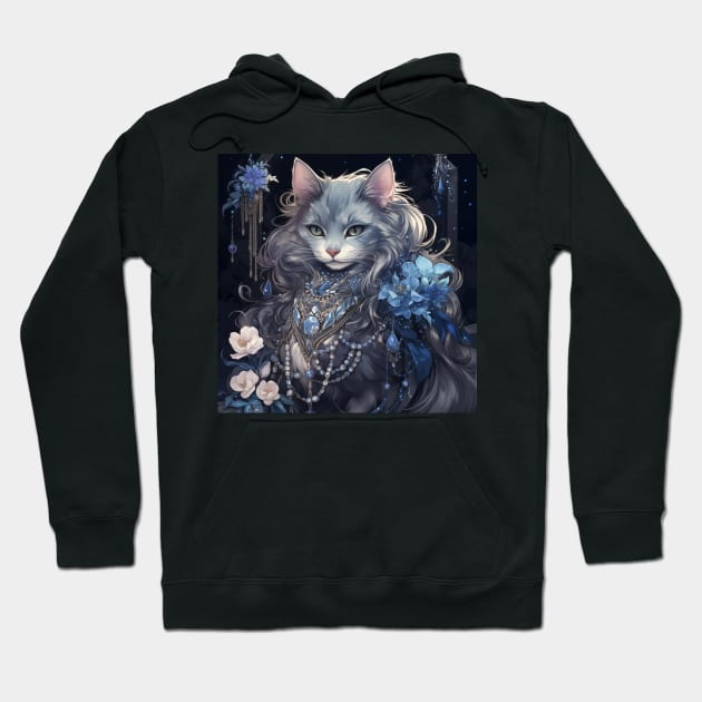 Siberian Cat Goddess Hoodie by Enchanted Reverie